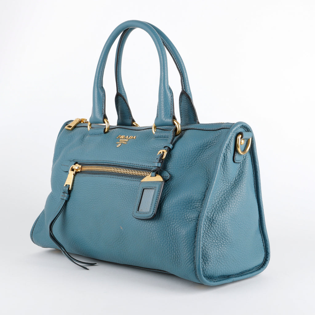 Medium Phenix 2-Way Tote, Blue Calfskin
