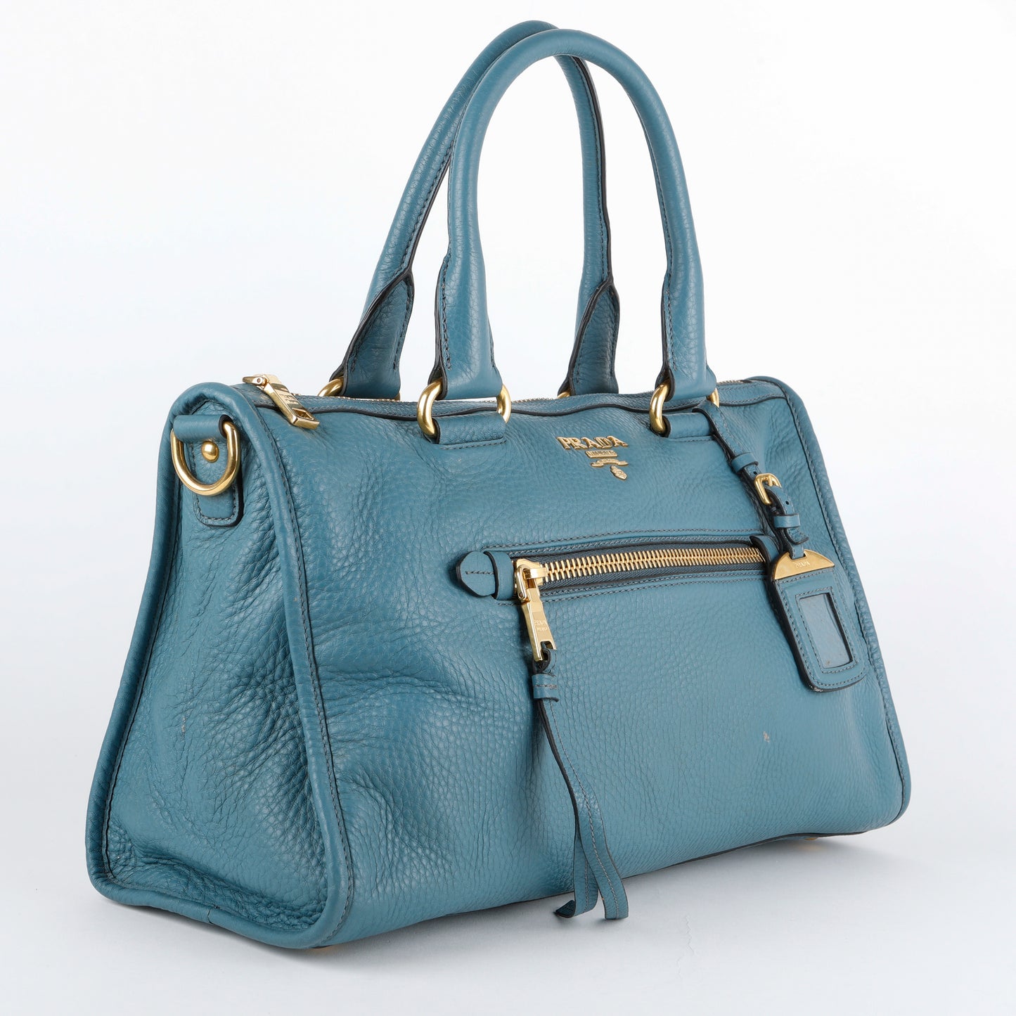 Medium Phenix 2-Way Tote, Blue Calfskin