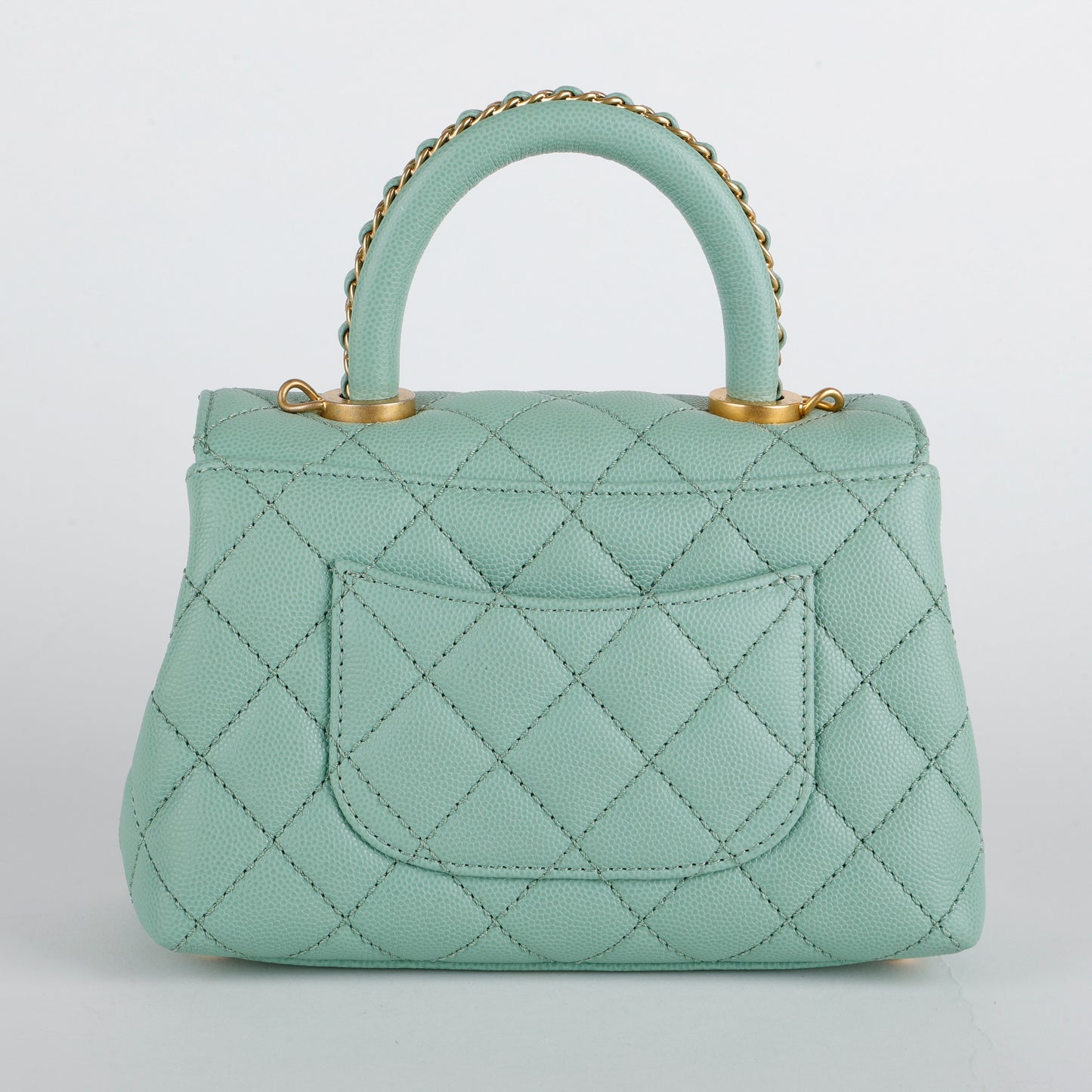 Super Mini Caviar Coco Handle, Mint Green