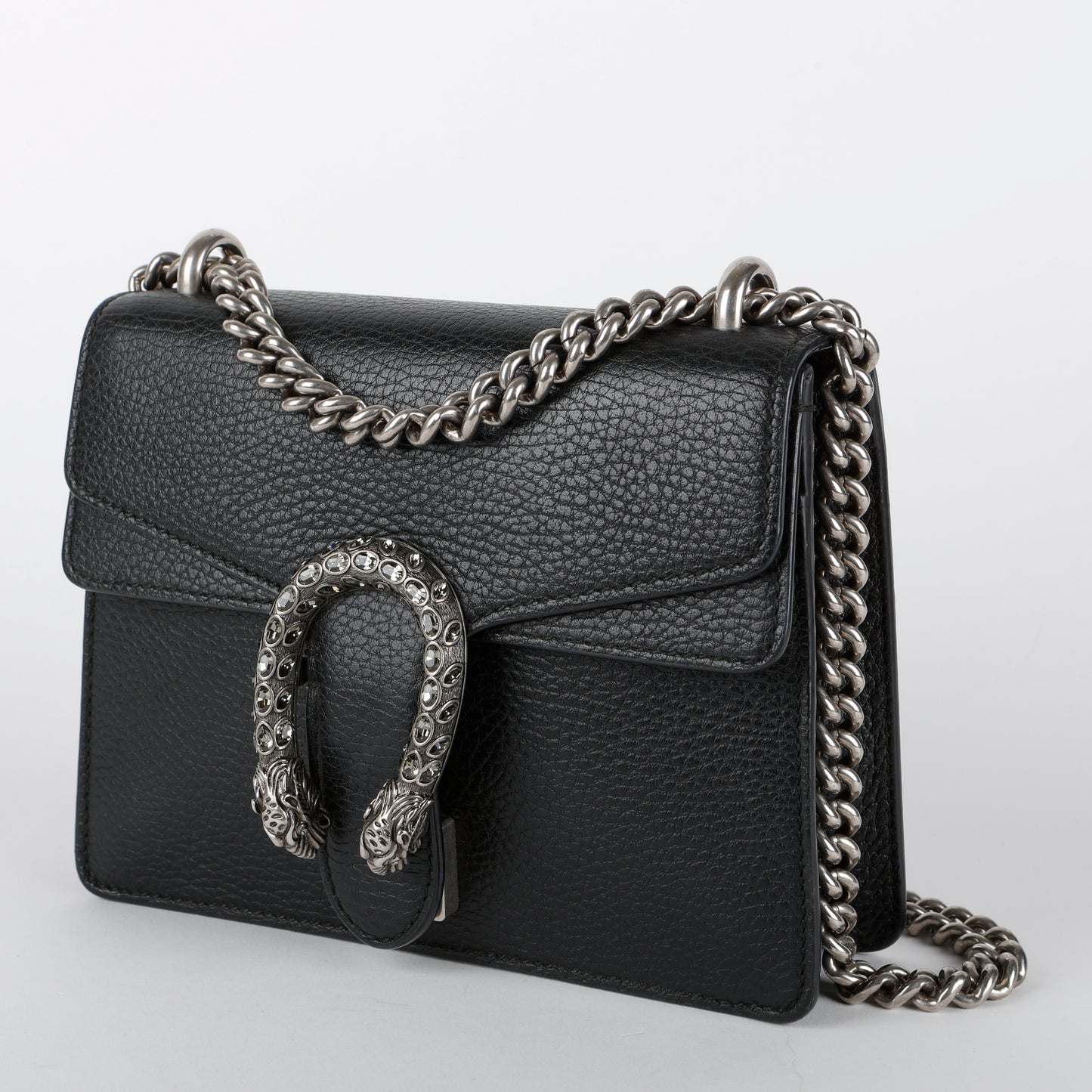 Small GG Dionysus, Black Calfskin