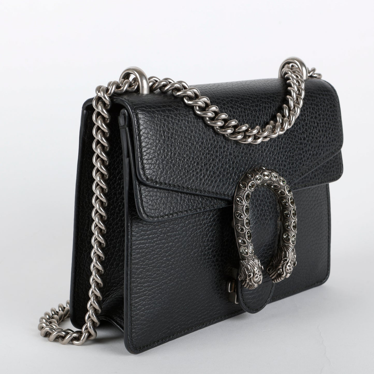 Small GG Dionysus, Black Calfskin