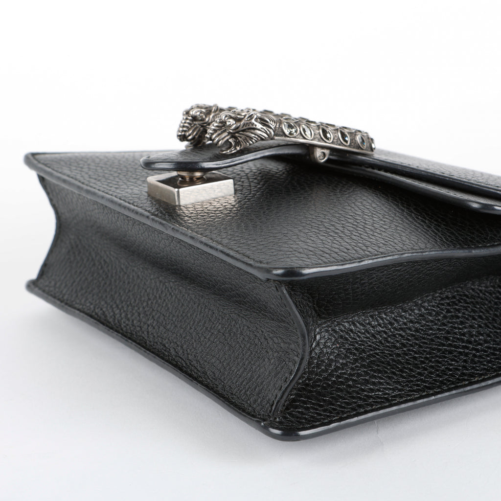Small GG Dionysus, Black Calfskin