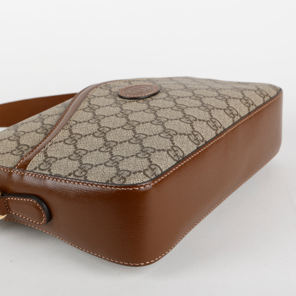 Retro Interlocking GG Messenger Shoulder Bag, Supreme Canvas