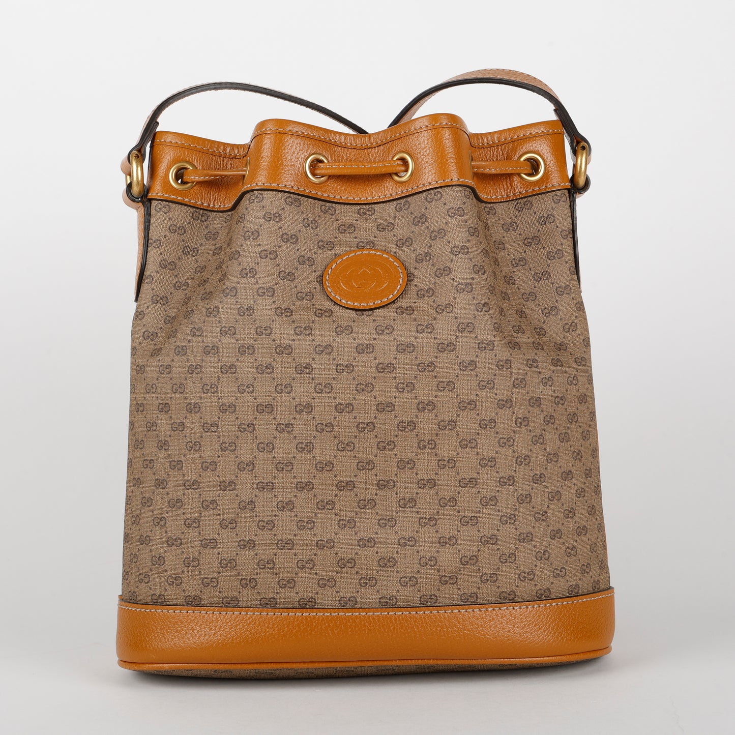 Mini Disney Bucket Bag, Coated Canvas/Brown