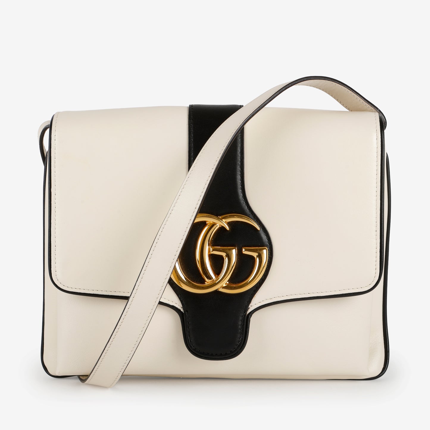 Medium Arli Shoulder Bag, Cream and Black