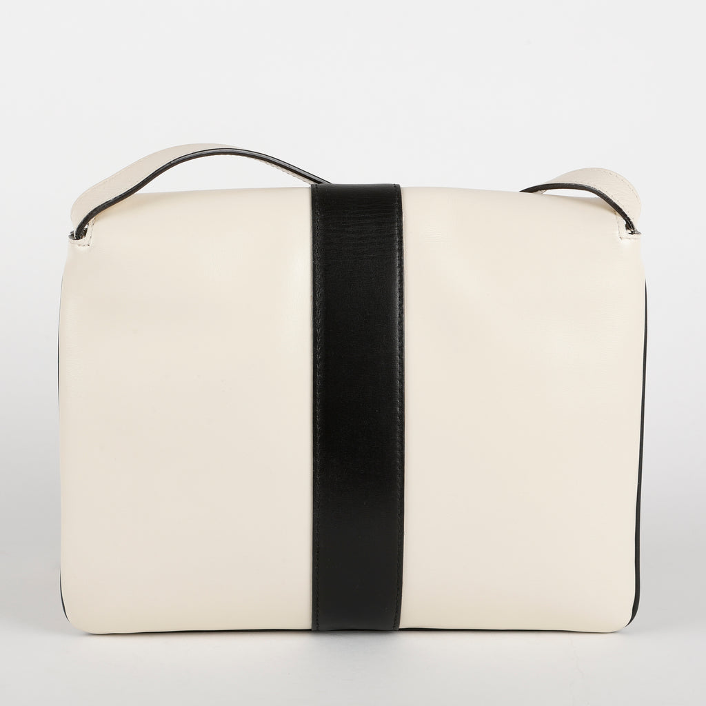 Medium Arli Shoulder Bag, Cream and Black