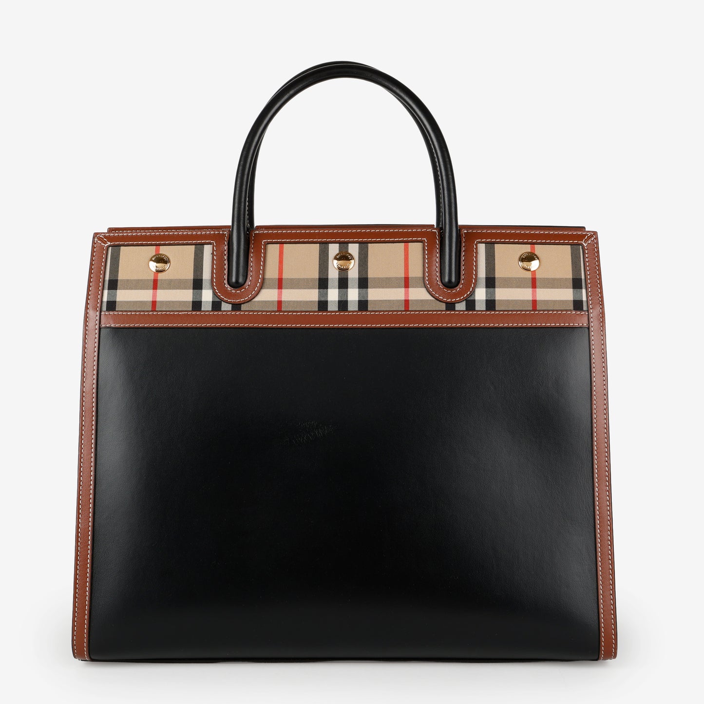 Medium Ballingdon Tote, Checked Canvas/Leather