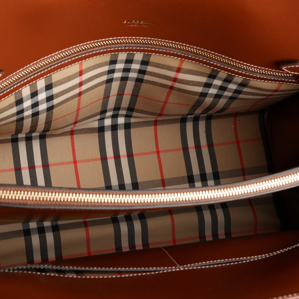 Medium Ballingdon Tote, Checked Canvas/Leather