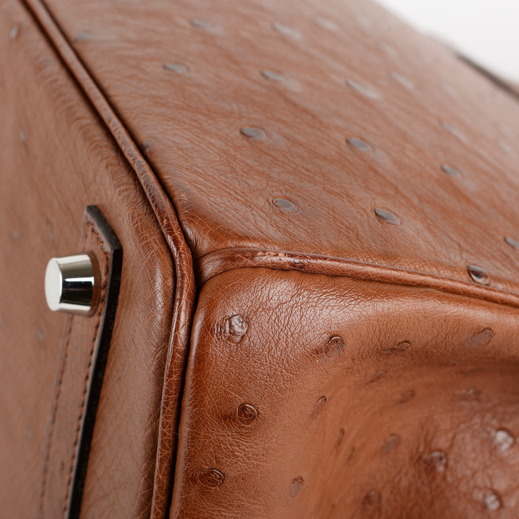 Birkin 30, Brown Ostrich Palladium Hardware