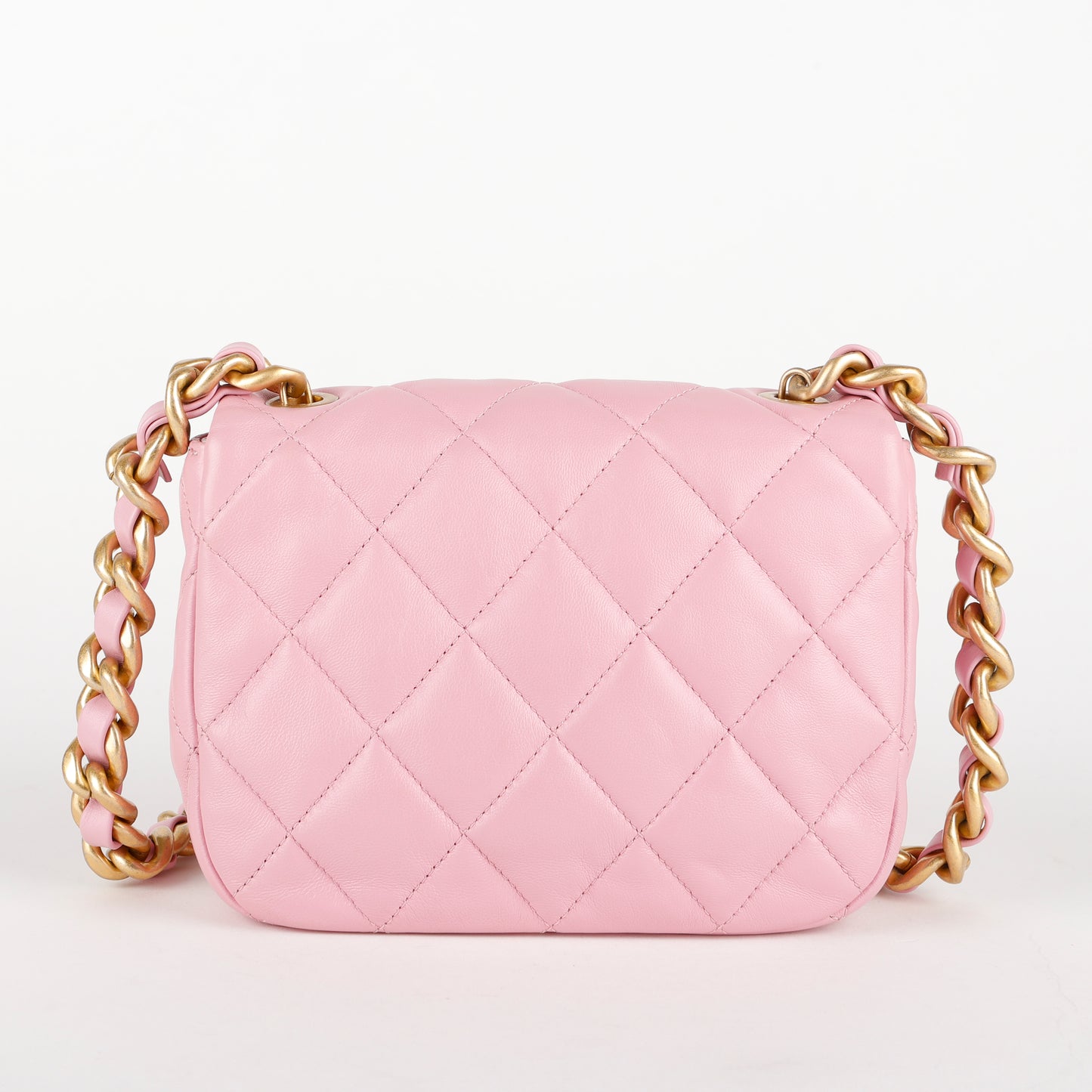 Mini Seasonal Flap, Mauve Pink Lambskin