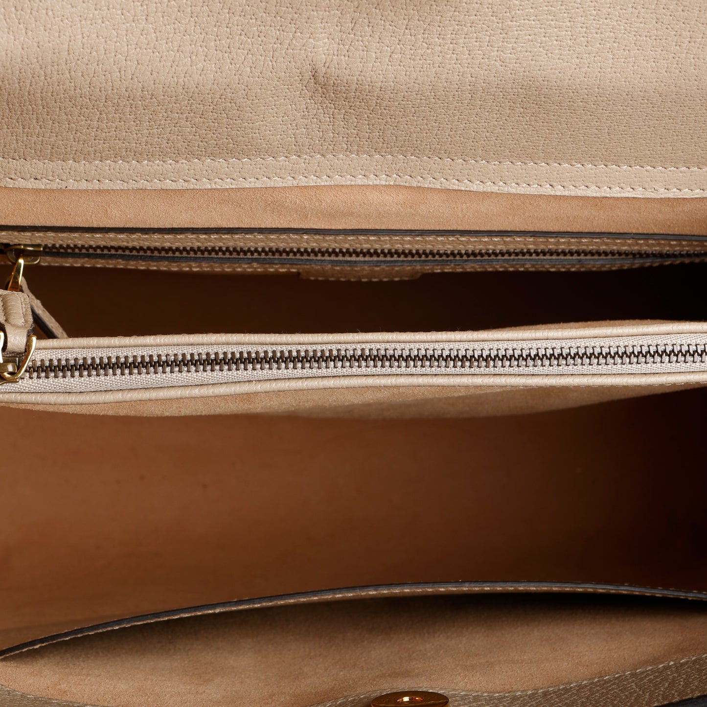 Large Diana Bamboo Top Handle, Beige