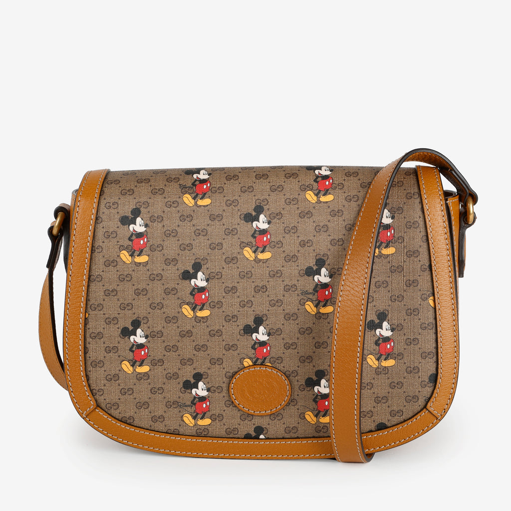 Mini Disney Messenger Bag, Coated Canvas/Brown