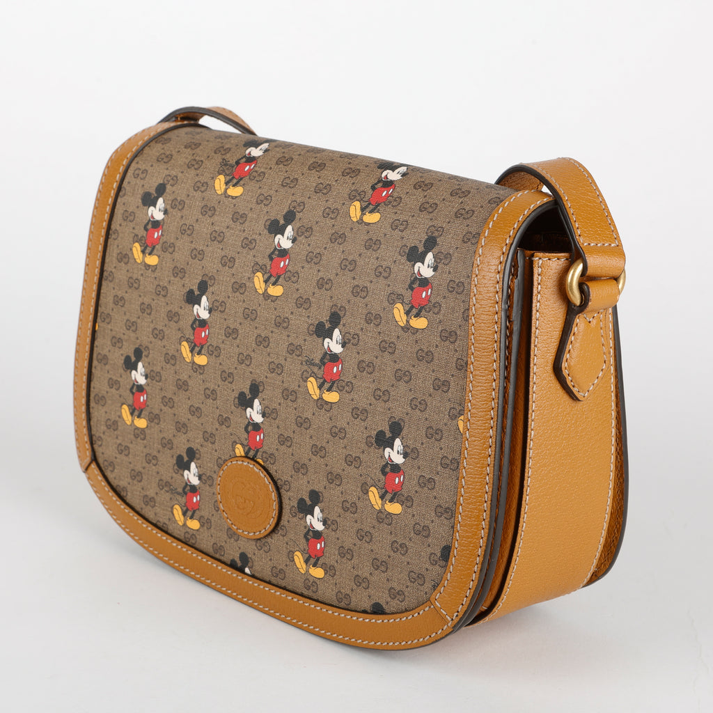Mini Disney Messenger Bag, Coated Canvas/Brown