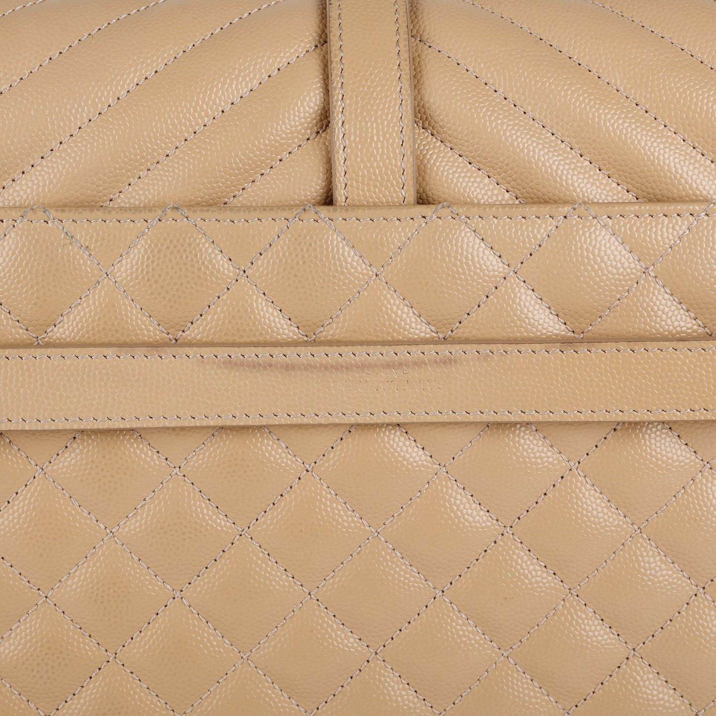 Large Envelope Satchel, Beige Grain de Poudre