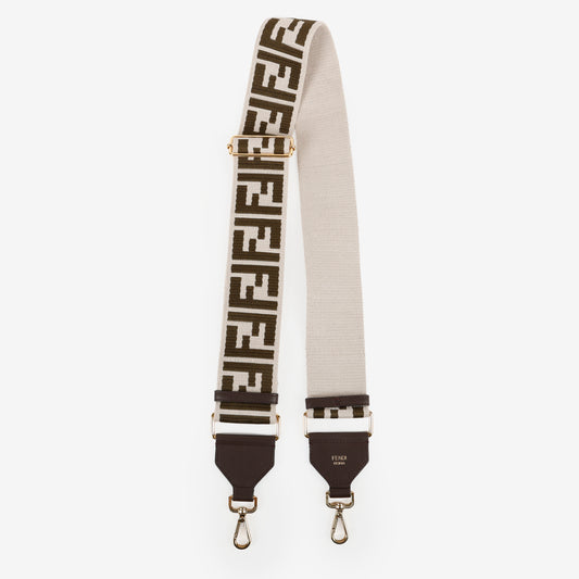 Ribbon Adjustable Strap You, Cream and Olive Green