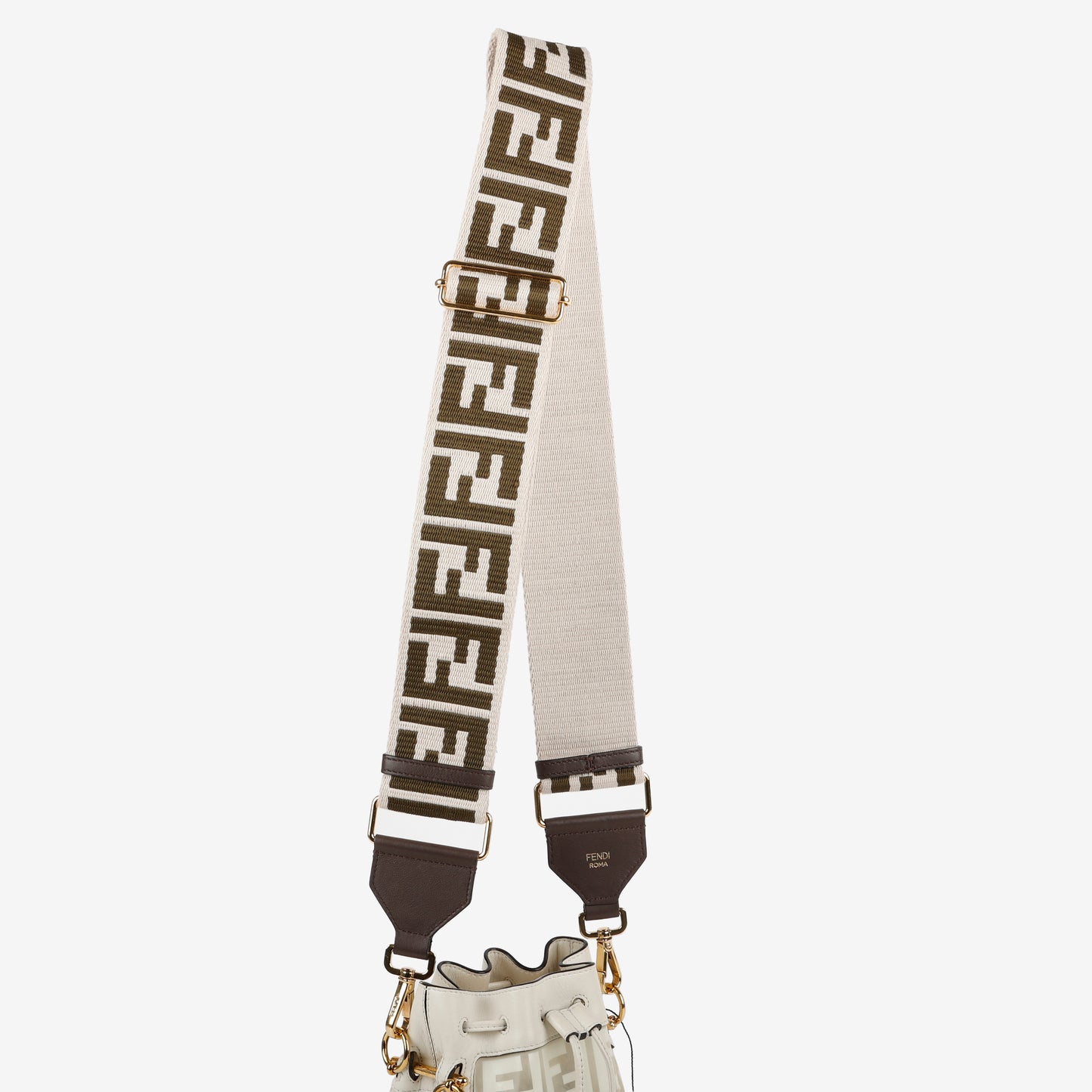 Ribbon Adjustable Strap You, Cream and Olive Green