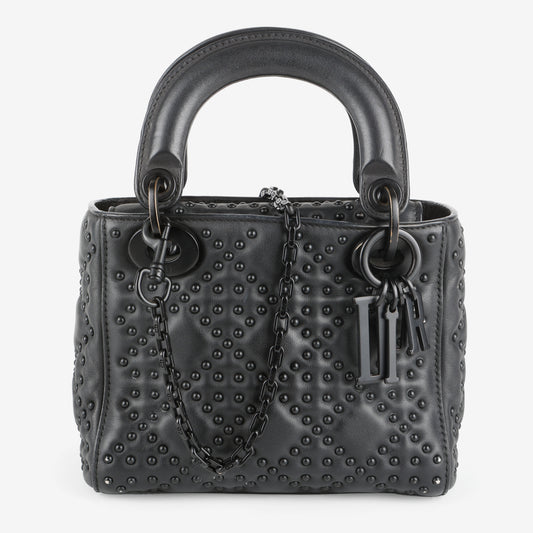 Mini Studded Cannage Lady Dior