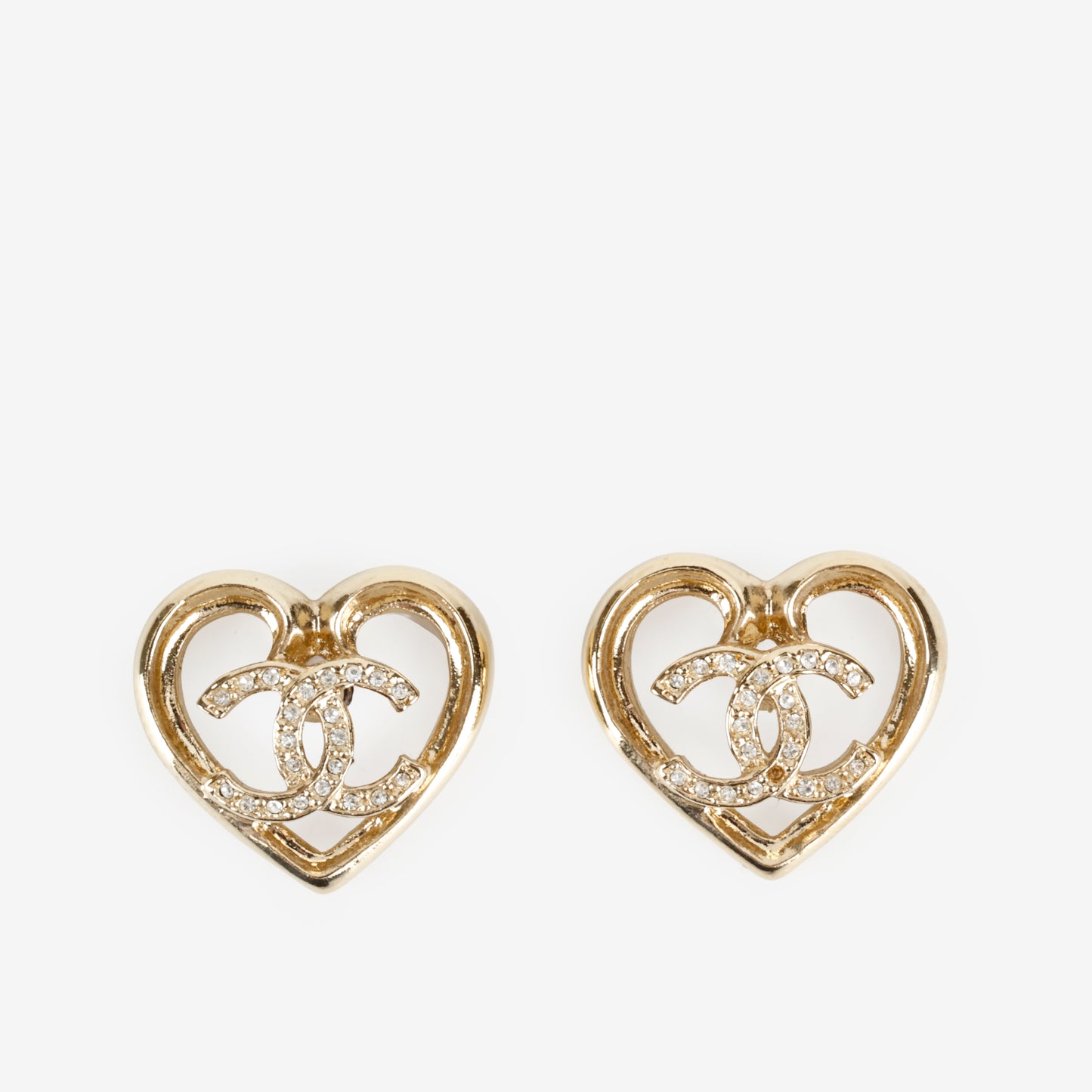 23C Heart Crystal CC Earrings