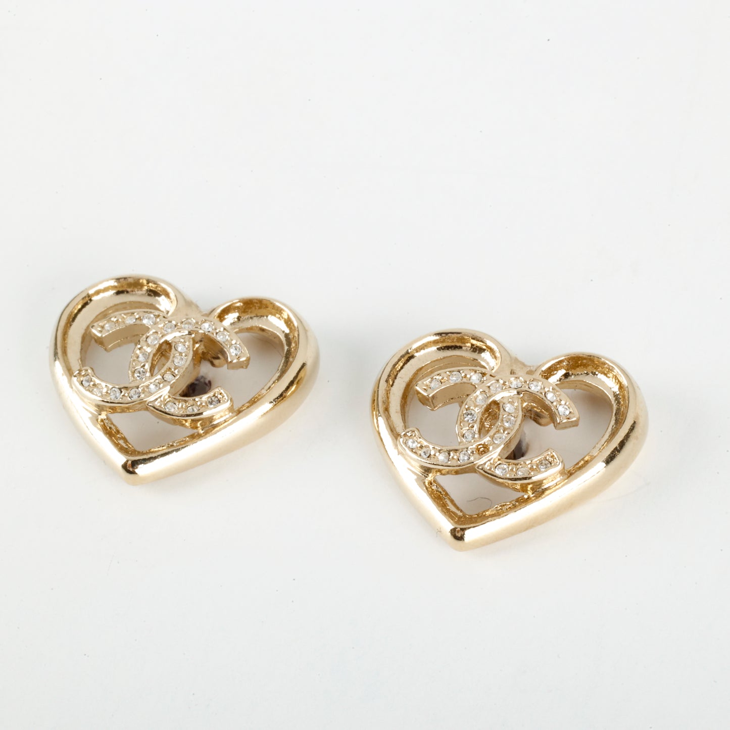 23C Heart Crystal CC Earrings