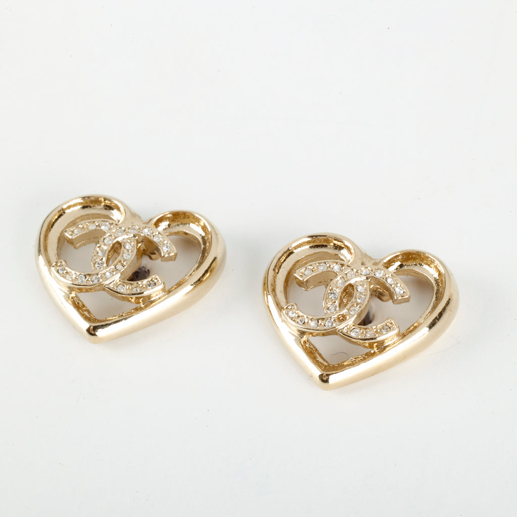 23C Heart Crystal CC Earrings