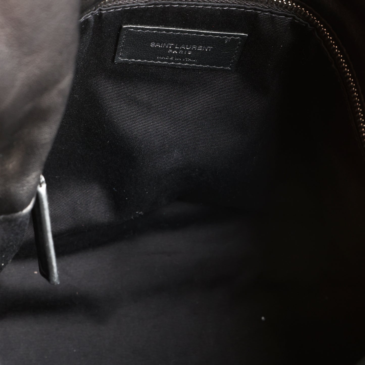 Medium Lou Puffer, Black with Silver Hardware