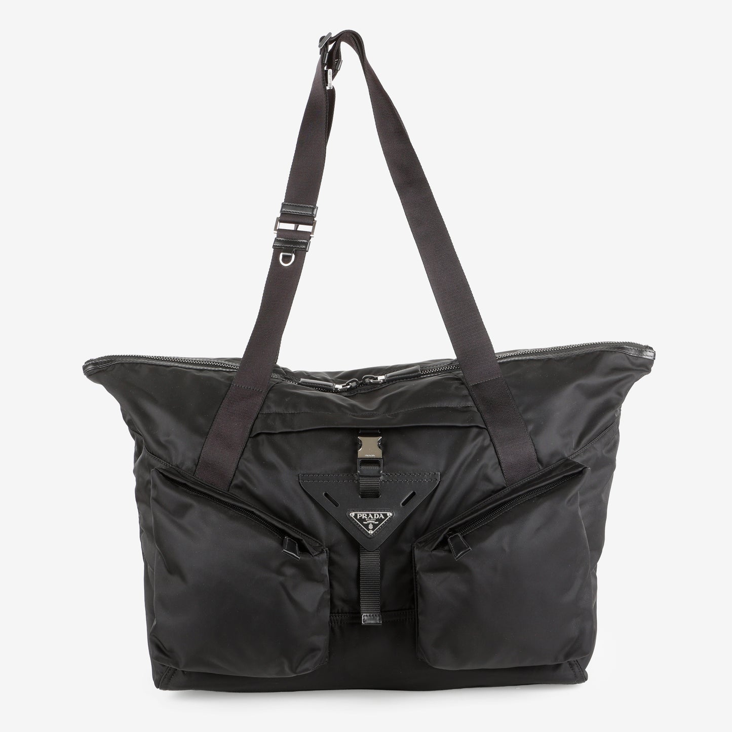 Re-Nylon Travel Weekender, Black SHW