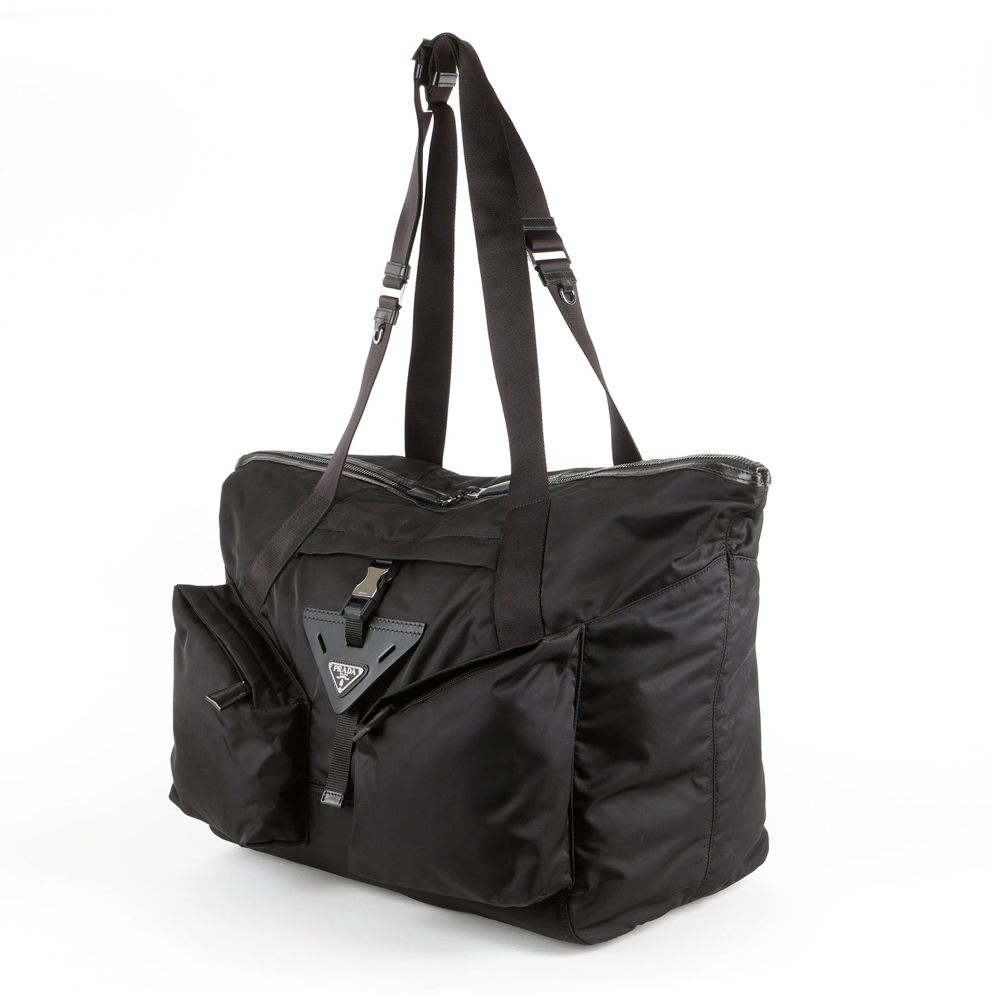 Re-Nylon Travel Weekender, Black SHW