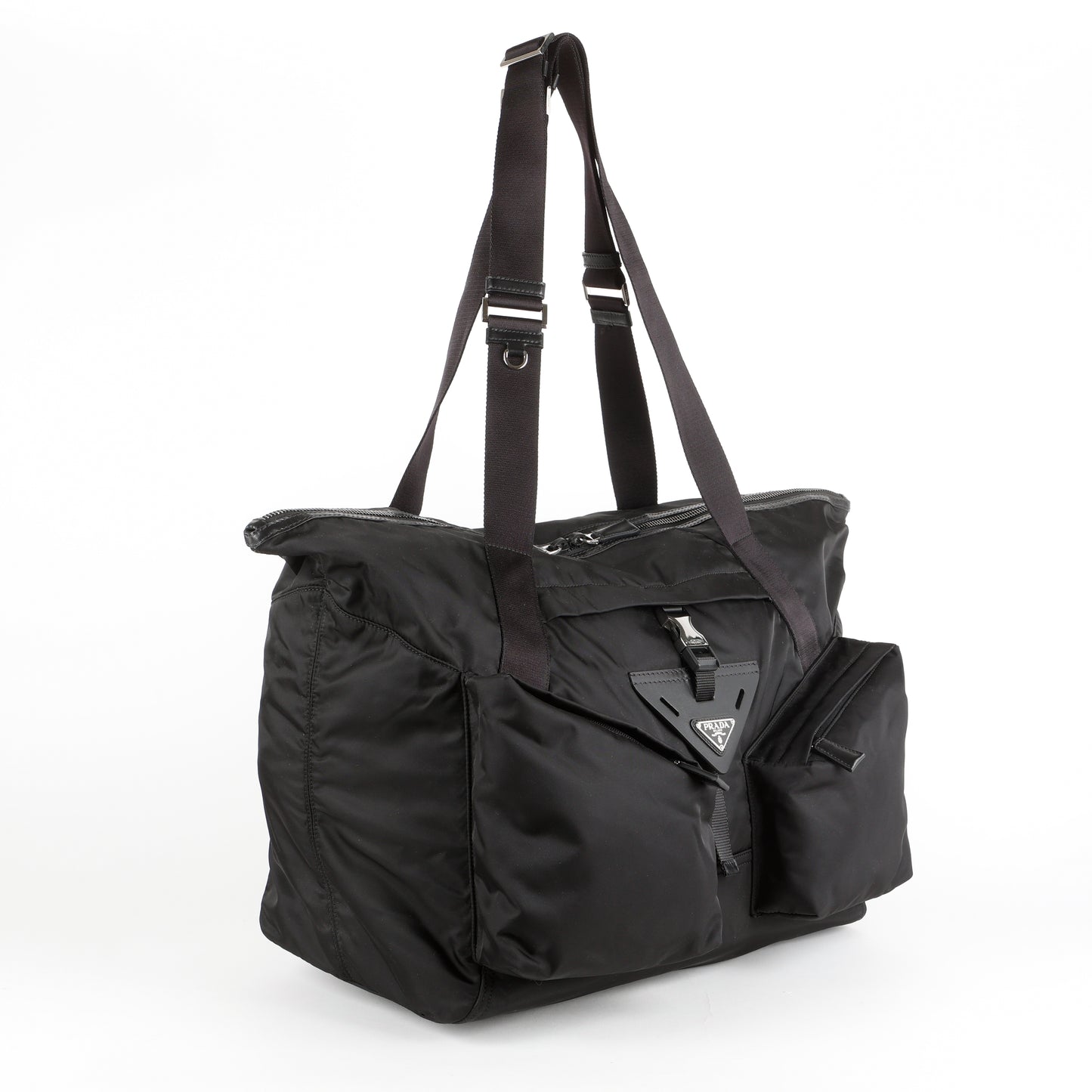 Re-Nylon Travel Weekender, Black SHW