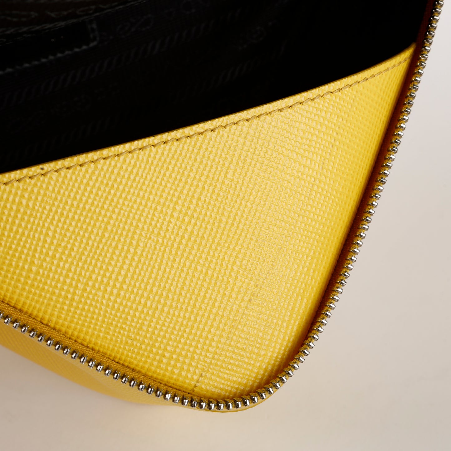 Triangle Shoulder Belt Bag, Sunny Yellow Saffiano
