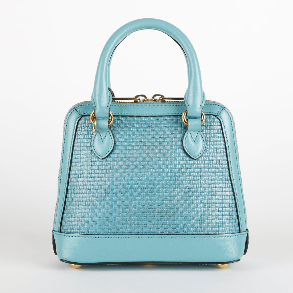 Mini 1955 Top Handle, Turquoise Raffia