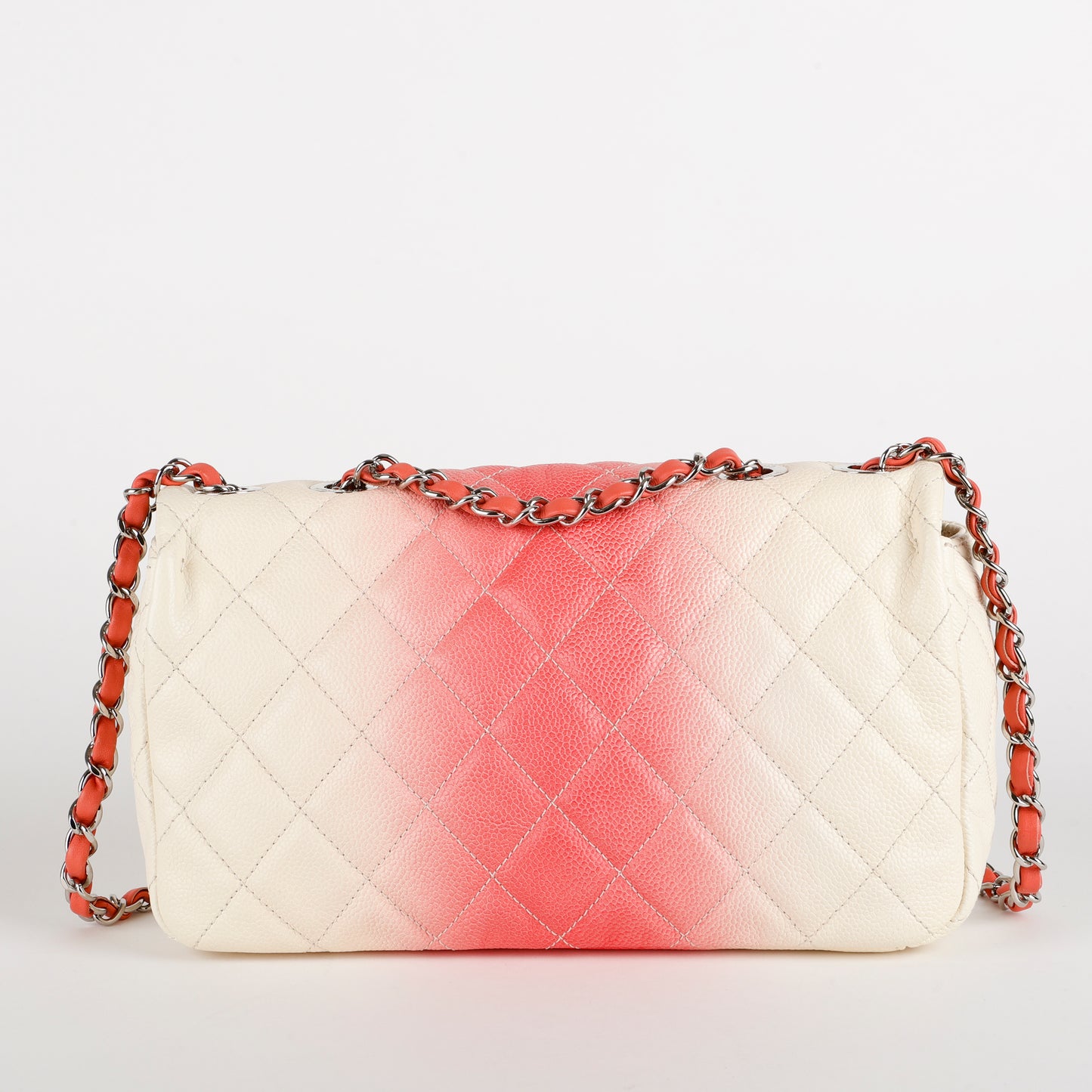 Medium CC Chain Flap Bag, Pink/Cream Ombre