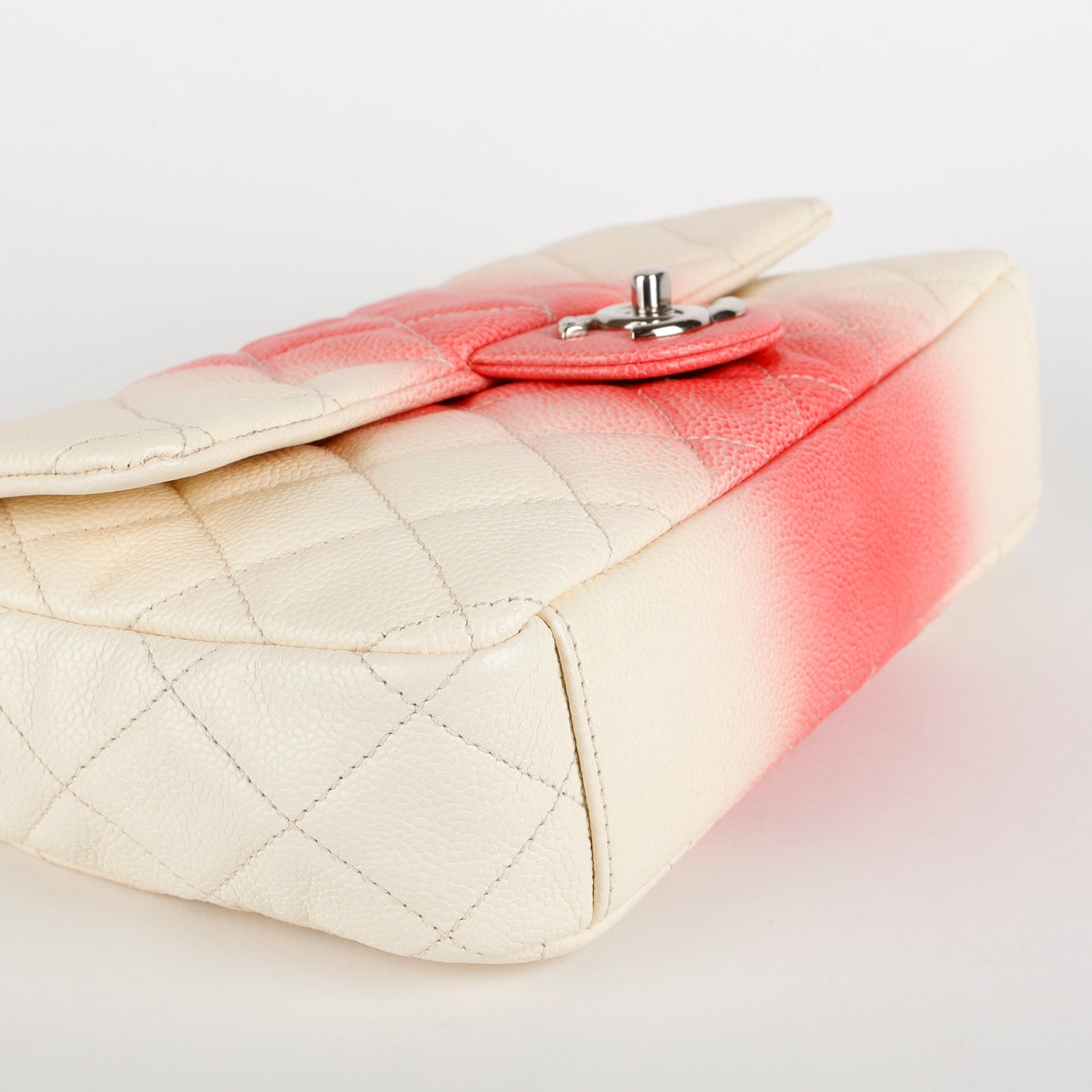 Medium CC Chain Flap Bag, Pink/Cream Ombre