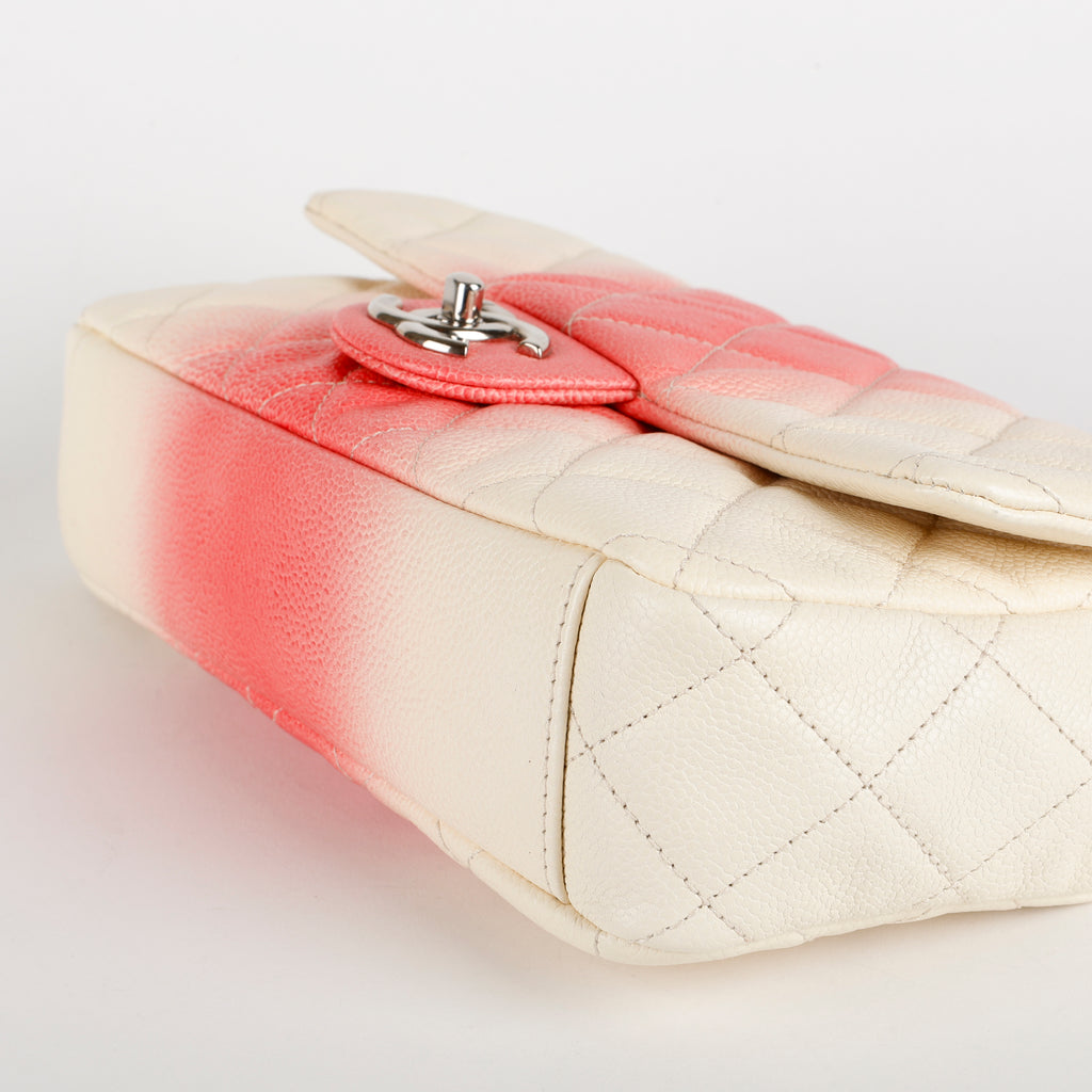 Medium CC Chain Flap Bag, Pink/Cream Ombre