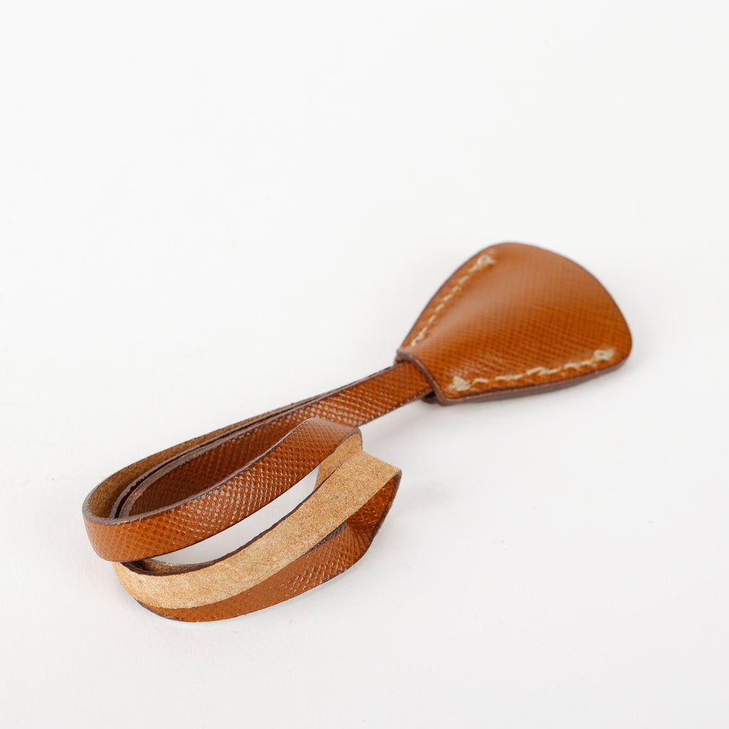 Brown Saffiano Leather Bowler