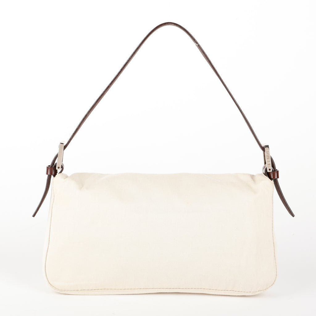 Canvas Baguette, Cream/Brown