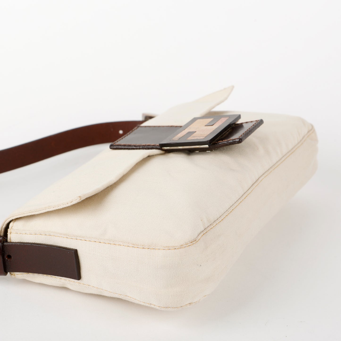 Canvas Baguette, Cream/Brown