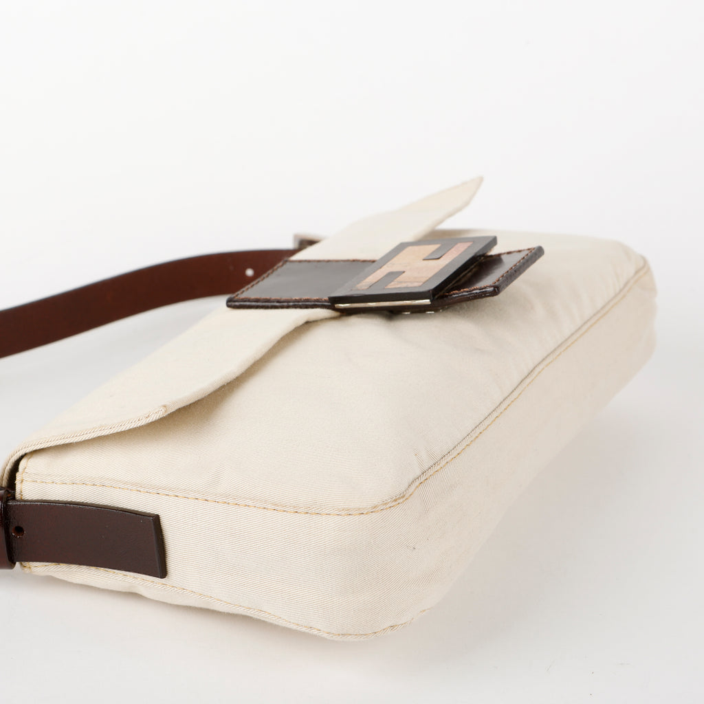 Canvas Baguette, Cream/Brown