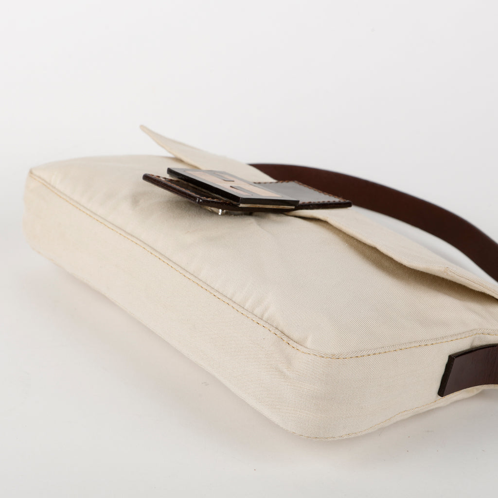 Canvas Baguette, Cream/Brown