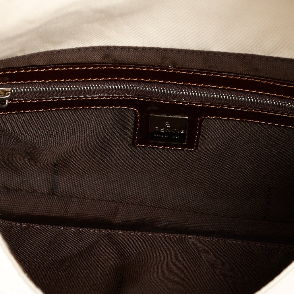 Canvas Baguette, Cream/Brown