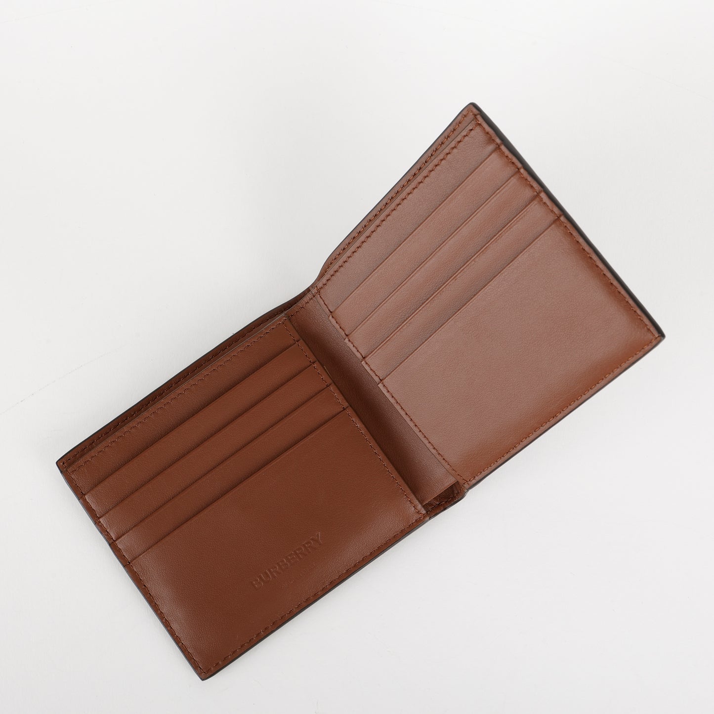 Embossed Compact Bifold Wallet, Brown