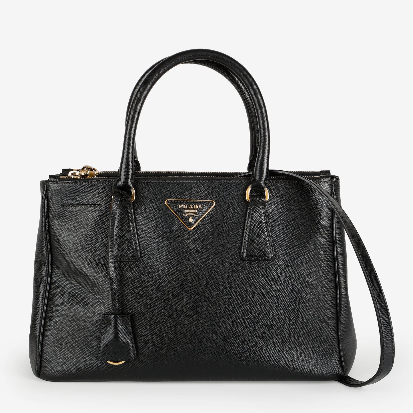 Small Galleria, Black Saffiano