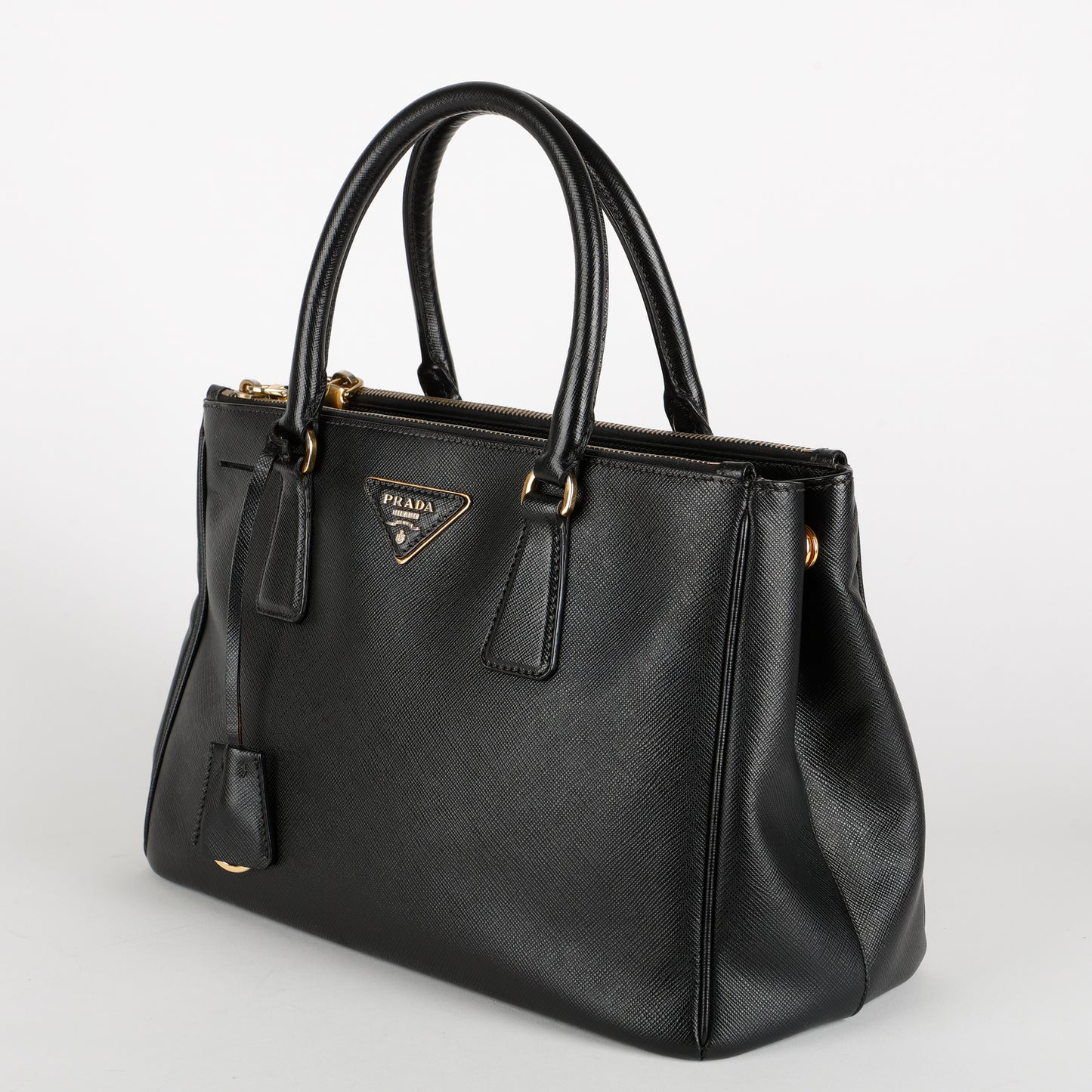 Small Galleria, Black Saffiano
