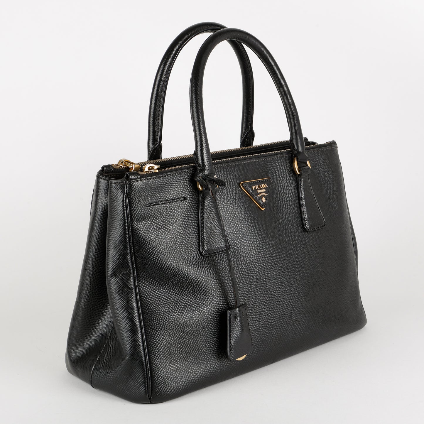 Small Galleria, Black Saffiano
