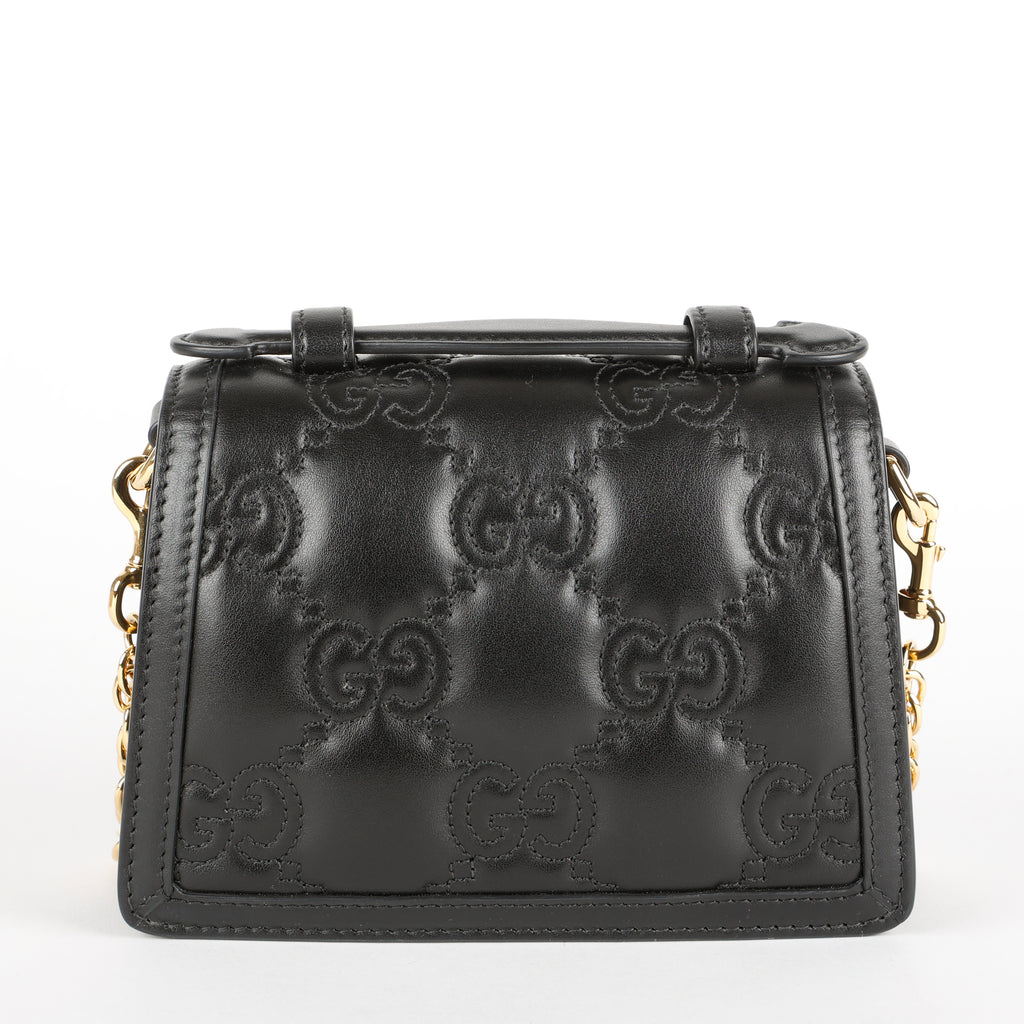 Small Matelasse Top Handle Black