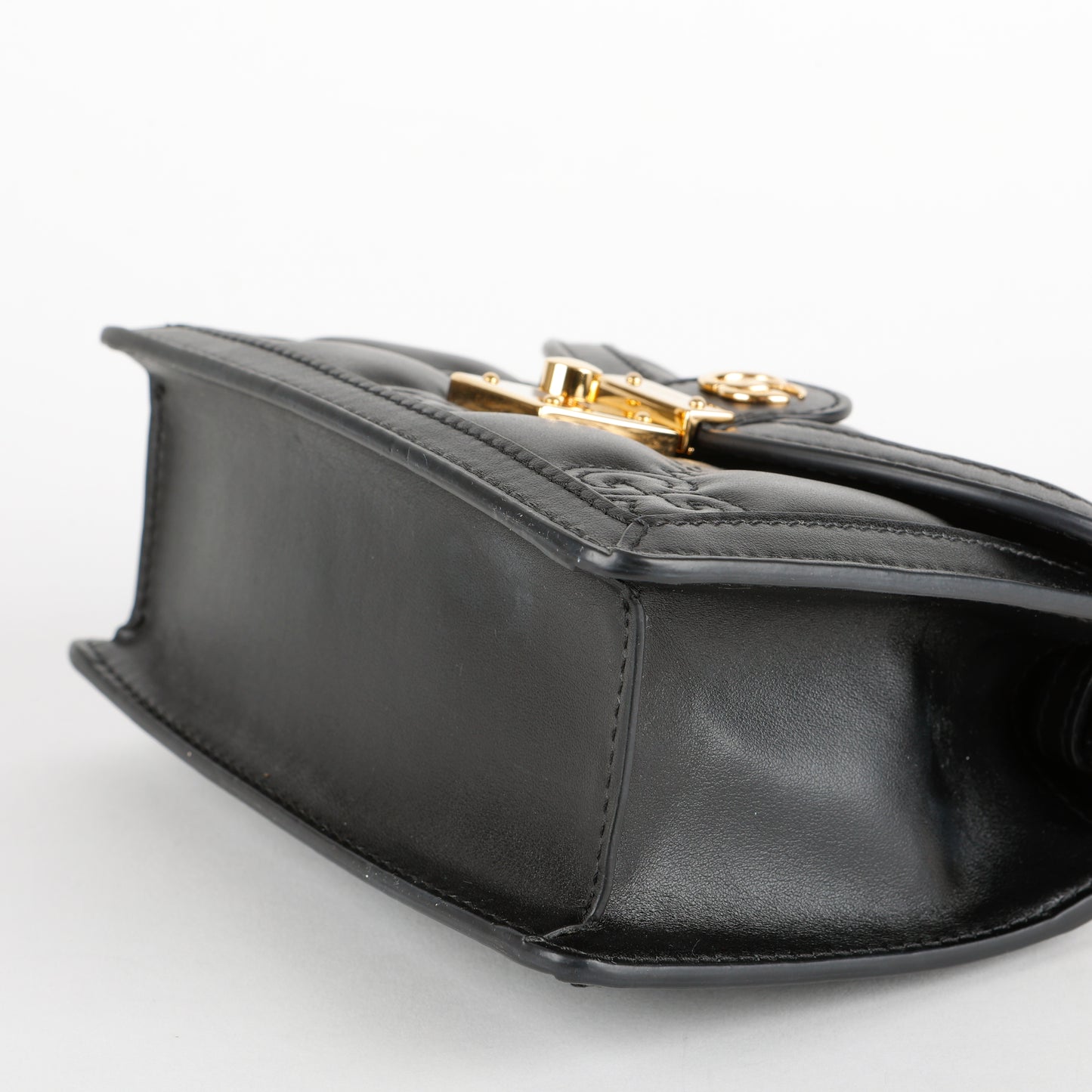 Small Matelasse Top Handle Black