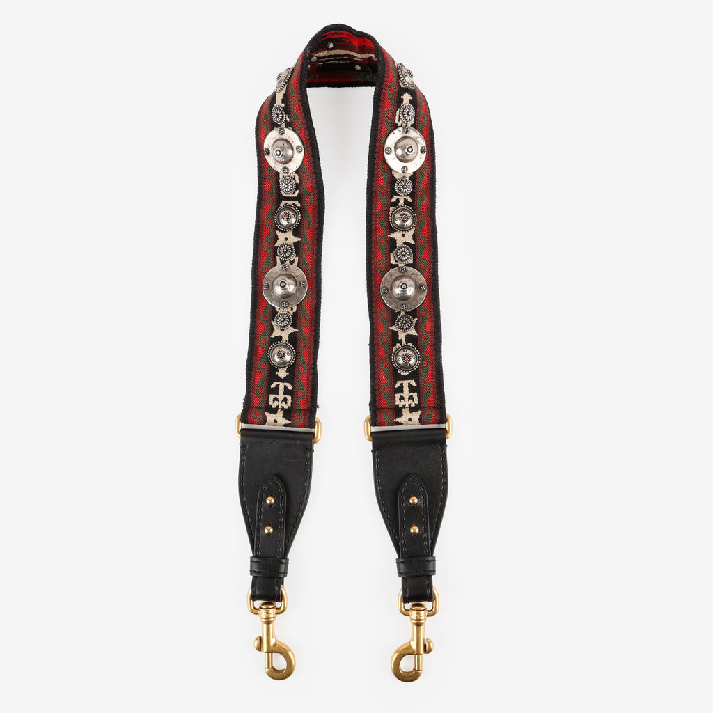 Bohemian Studded Shoulder Strap, Red