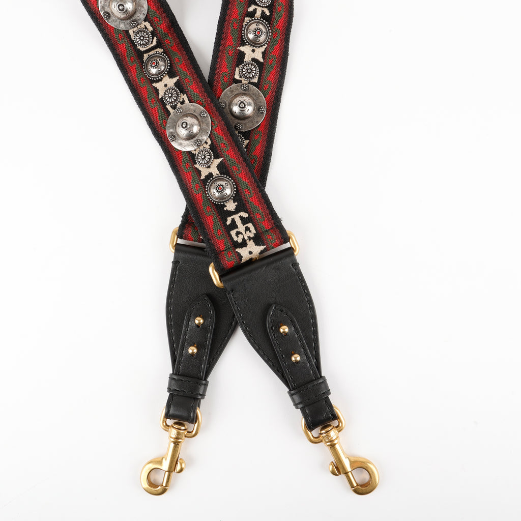 Bohemian Studded Shoulder Strap, Red