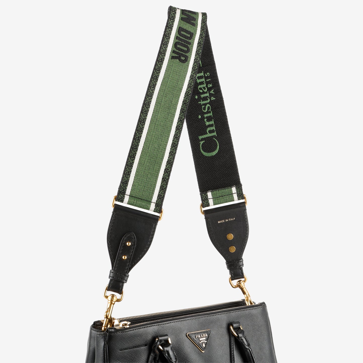 Non-Adjustable Shoulder Strap, Green/Black