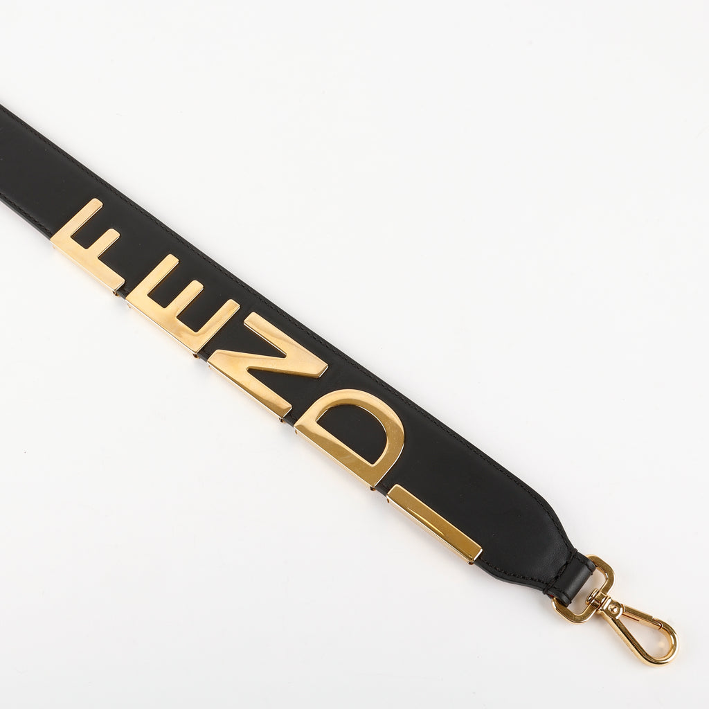 Logo Strap You, Black/Red Calfskin