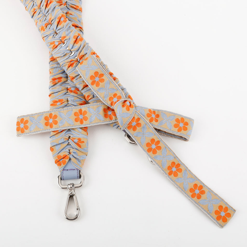 Strap You Ribbon Floral Strap, Blue/Orange